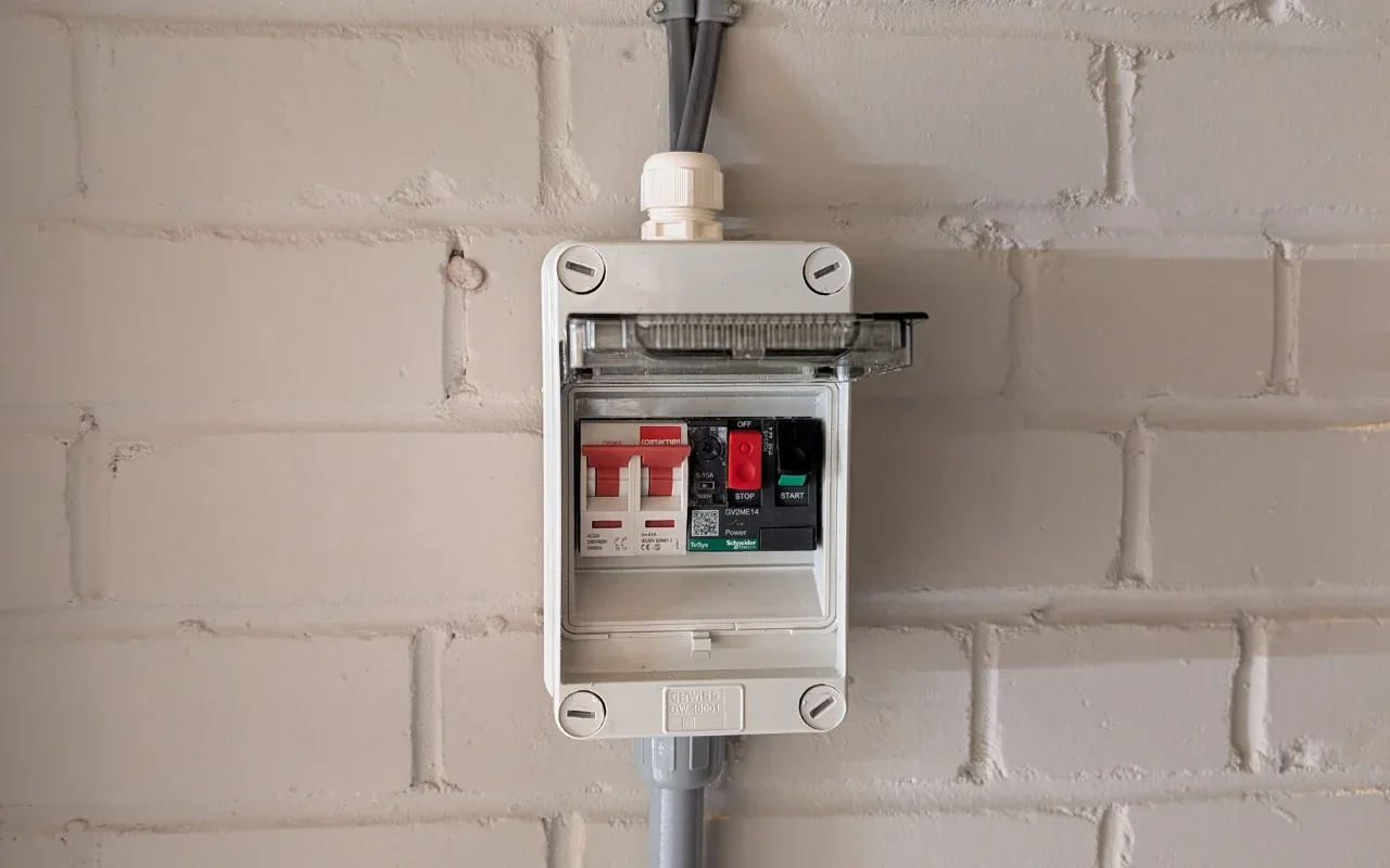 Electrical isolator enclosure checked during an inspection