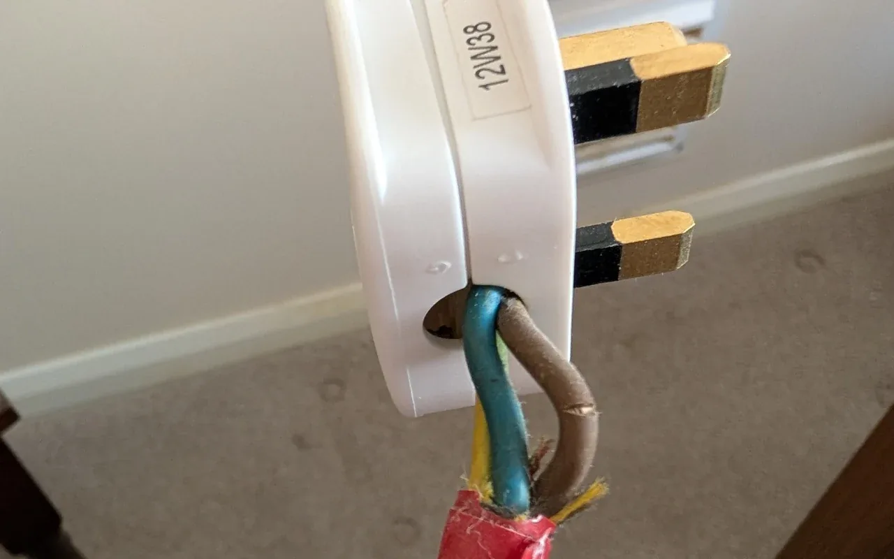 Damaged plug flex found and repaired during maintenance